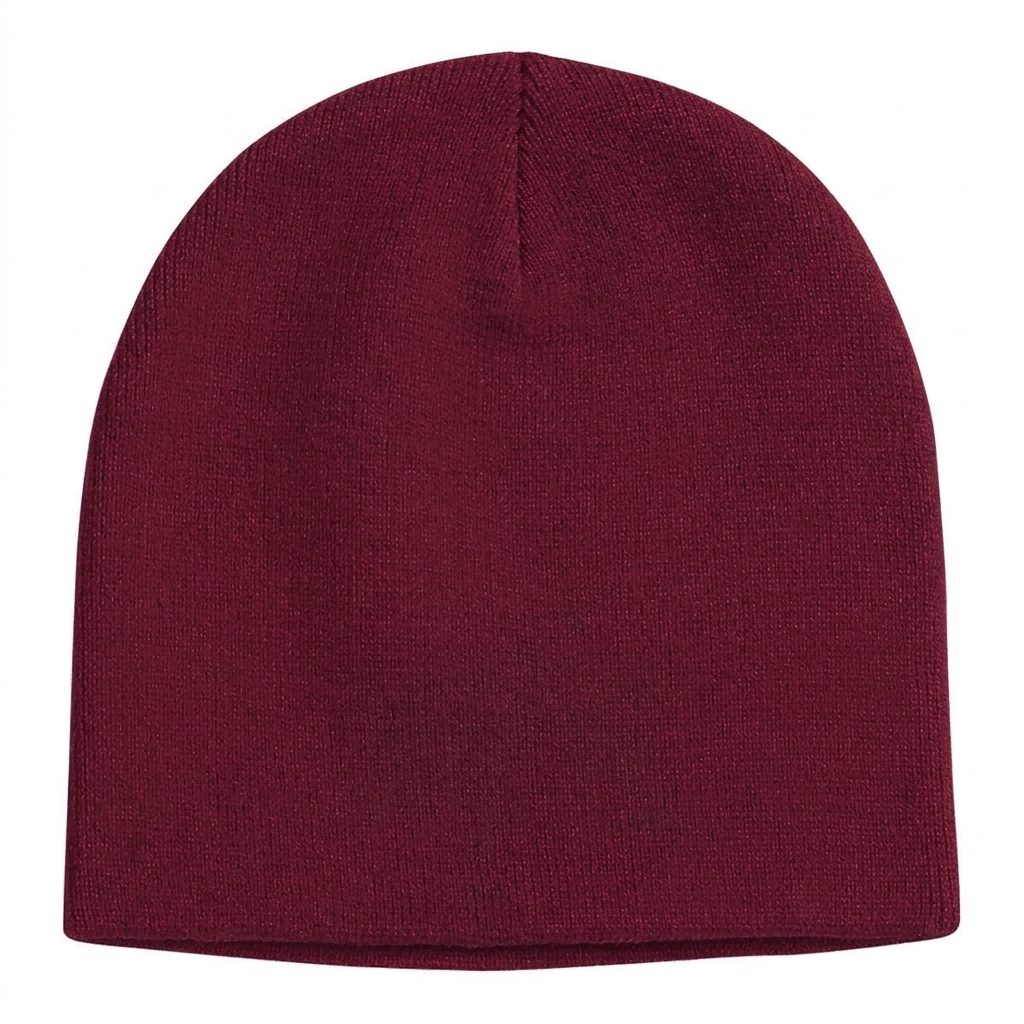 Classic Knit Beanie in Burgundy