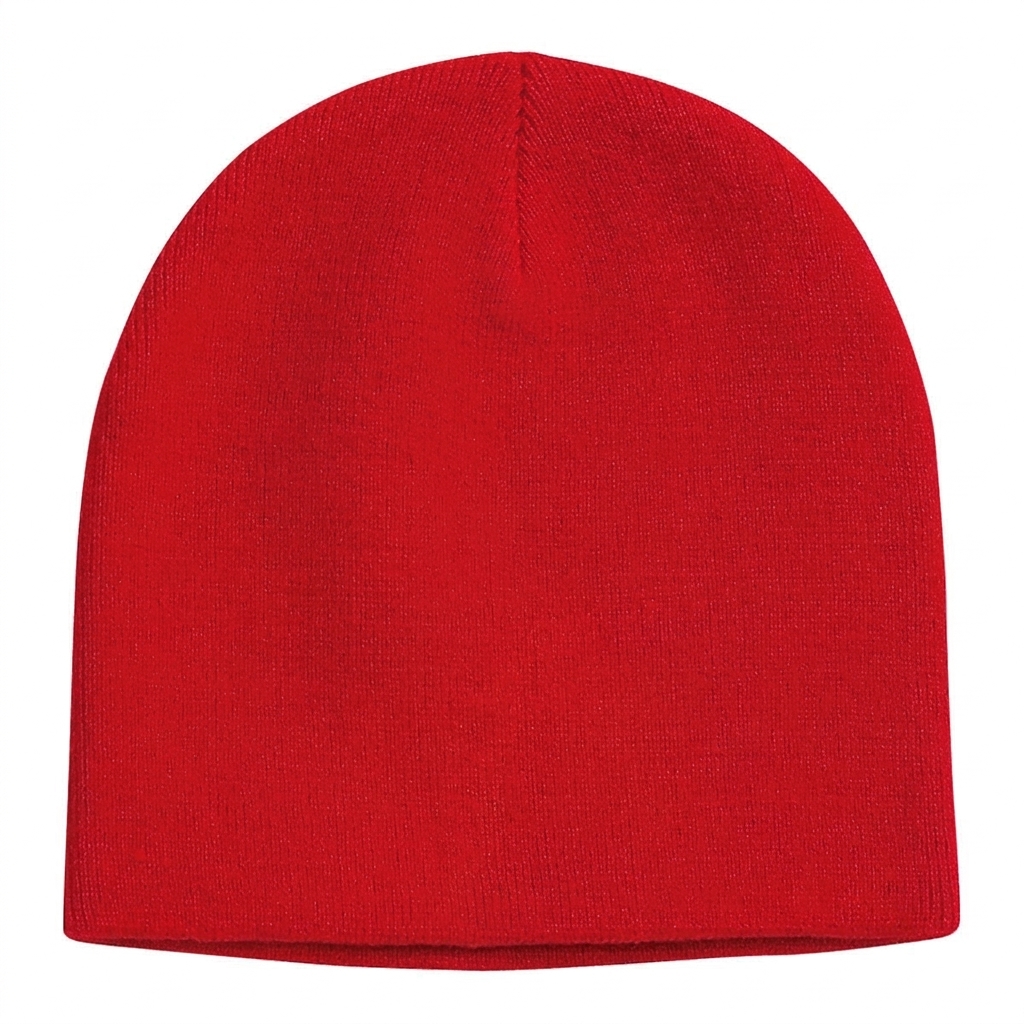 Classic Knit Beanie in Red