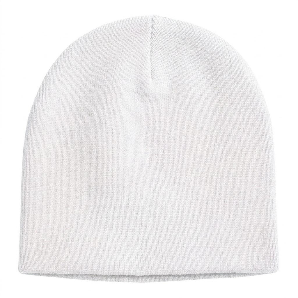 Classic Knit Beanie in White