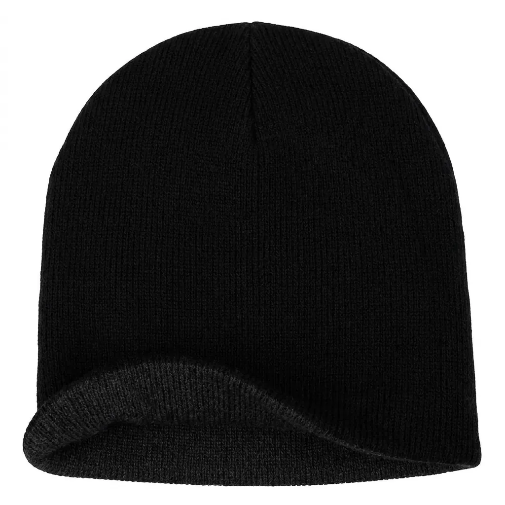 Reversible Knit Beanie in Black