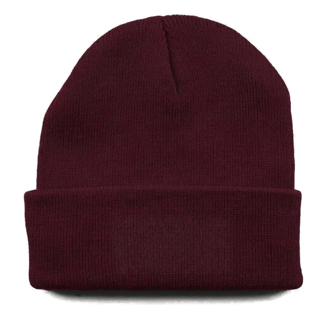 Premium Cuff Beanie in Burgundy