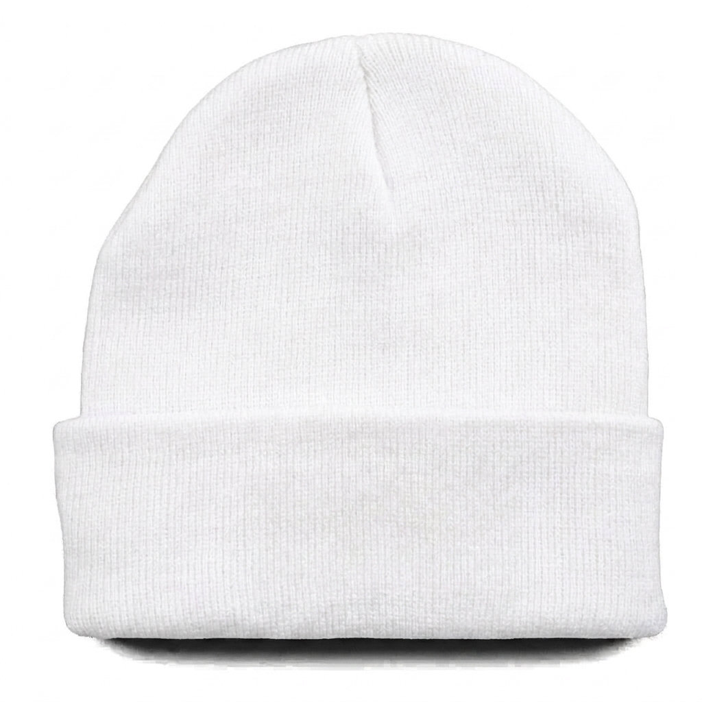 Premium Cuff Beanie in White