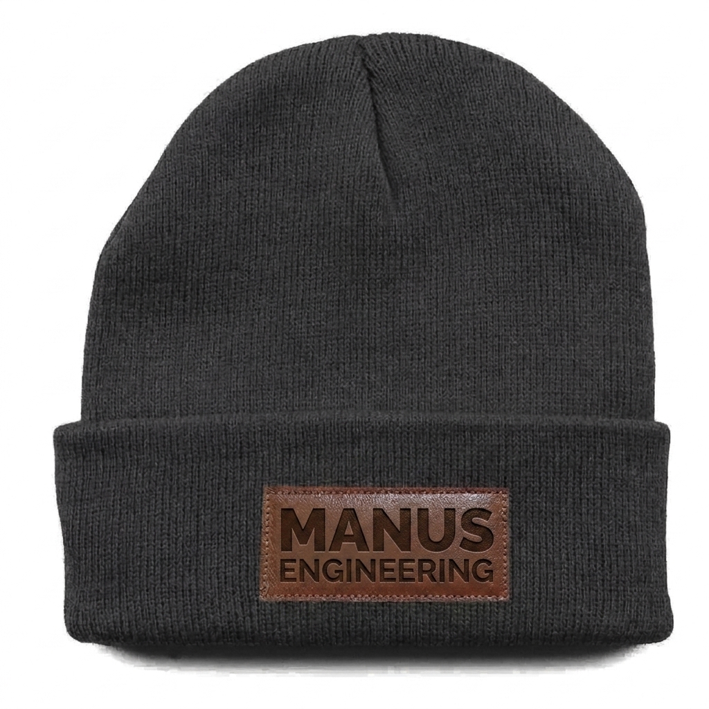 Style W2000LP Classic Cuff Beanie with Leather Patch custom cap