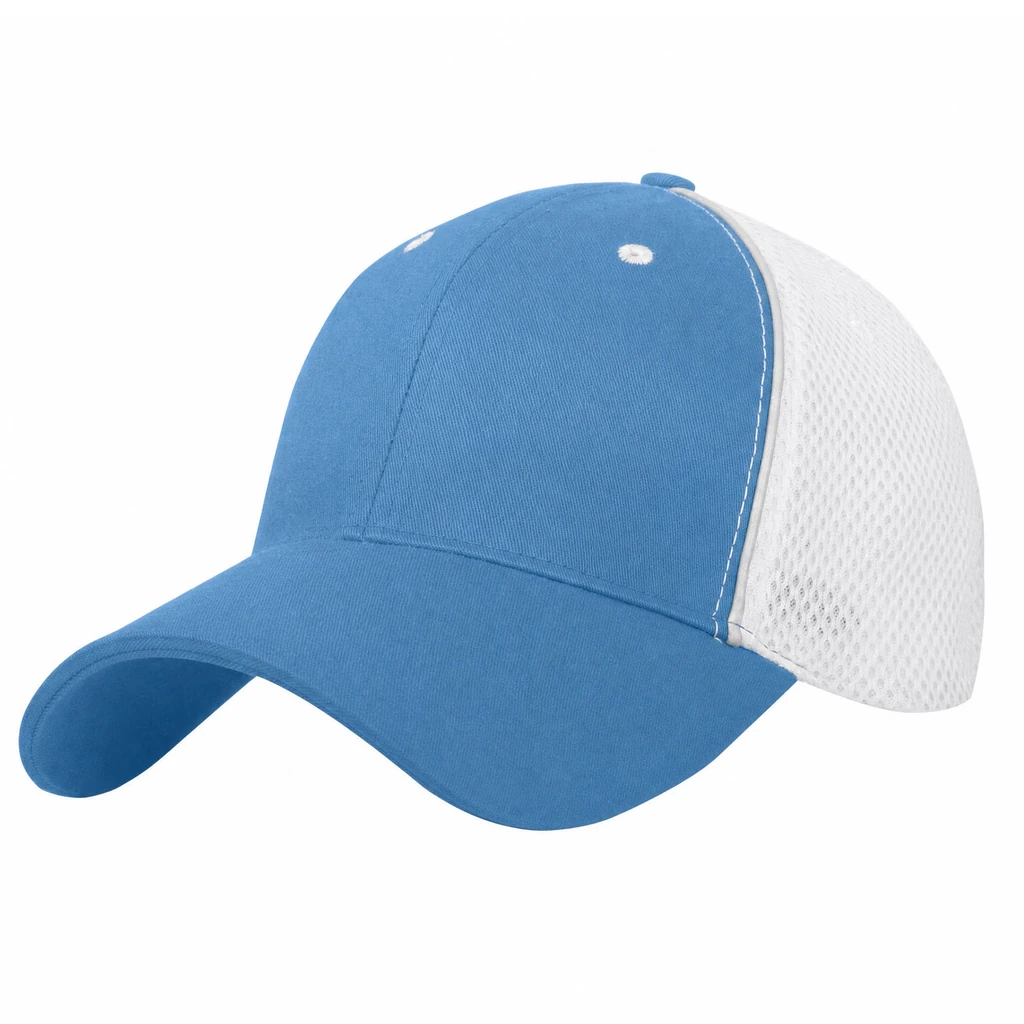 Sportsmesh Trucker in Carolina Blue / White