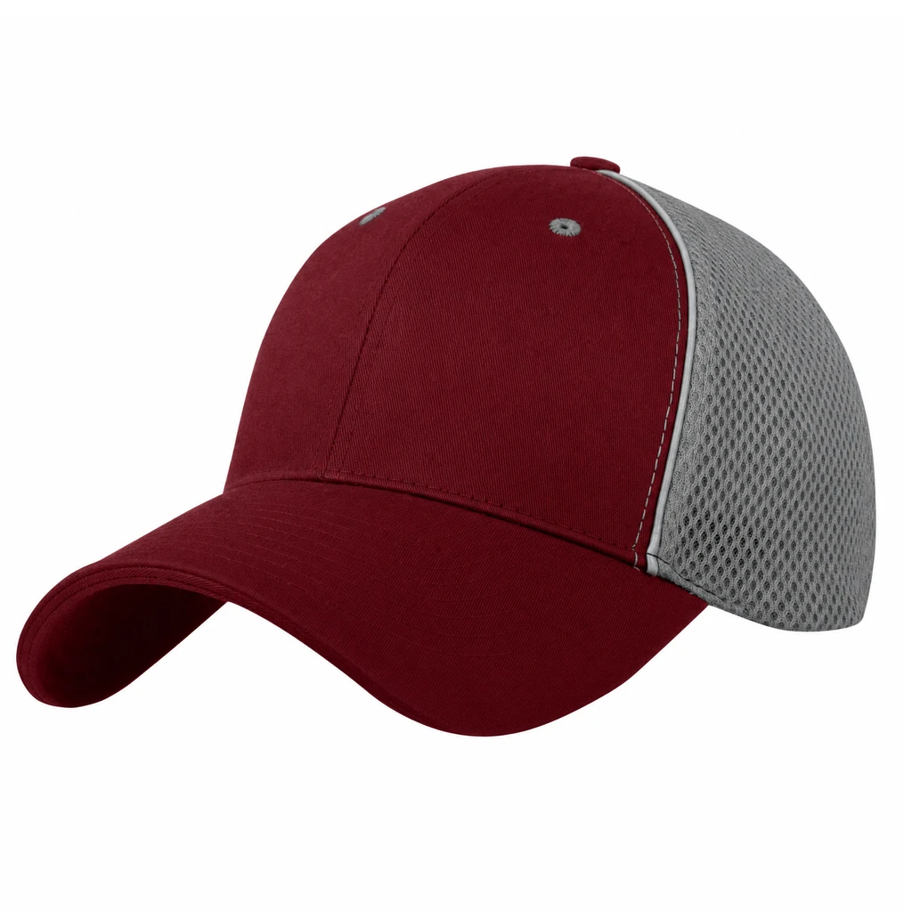 Sportsmesh Trucker in Maroon / Medium Gray