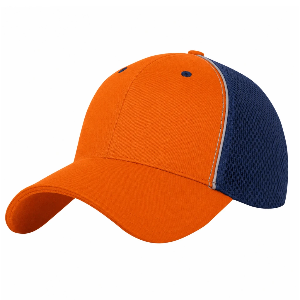 Sportsmesh Trucker in Orange / Navy
