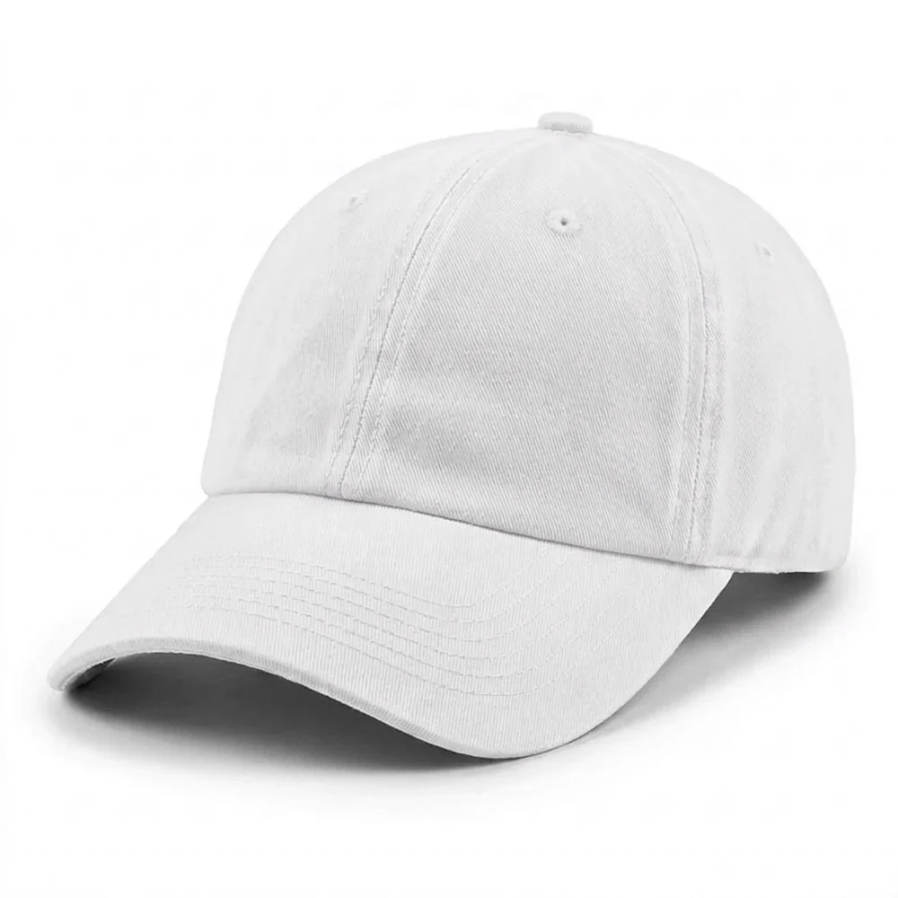 Washed & Distressed Cap in White