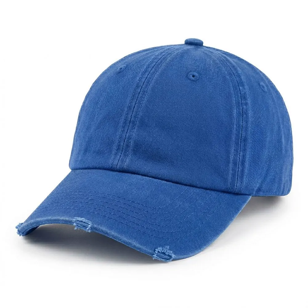 Washed & Distressed Cap in Royal