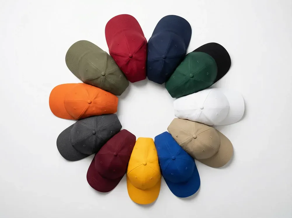 Fabric color range for custom caps