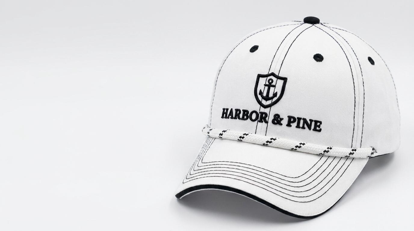 Braided rope on a custom cap