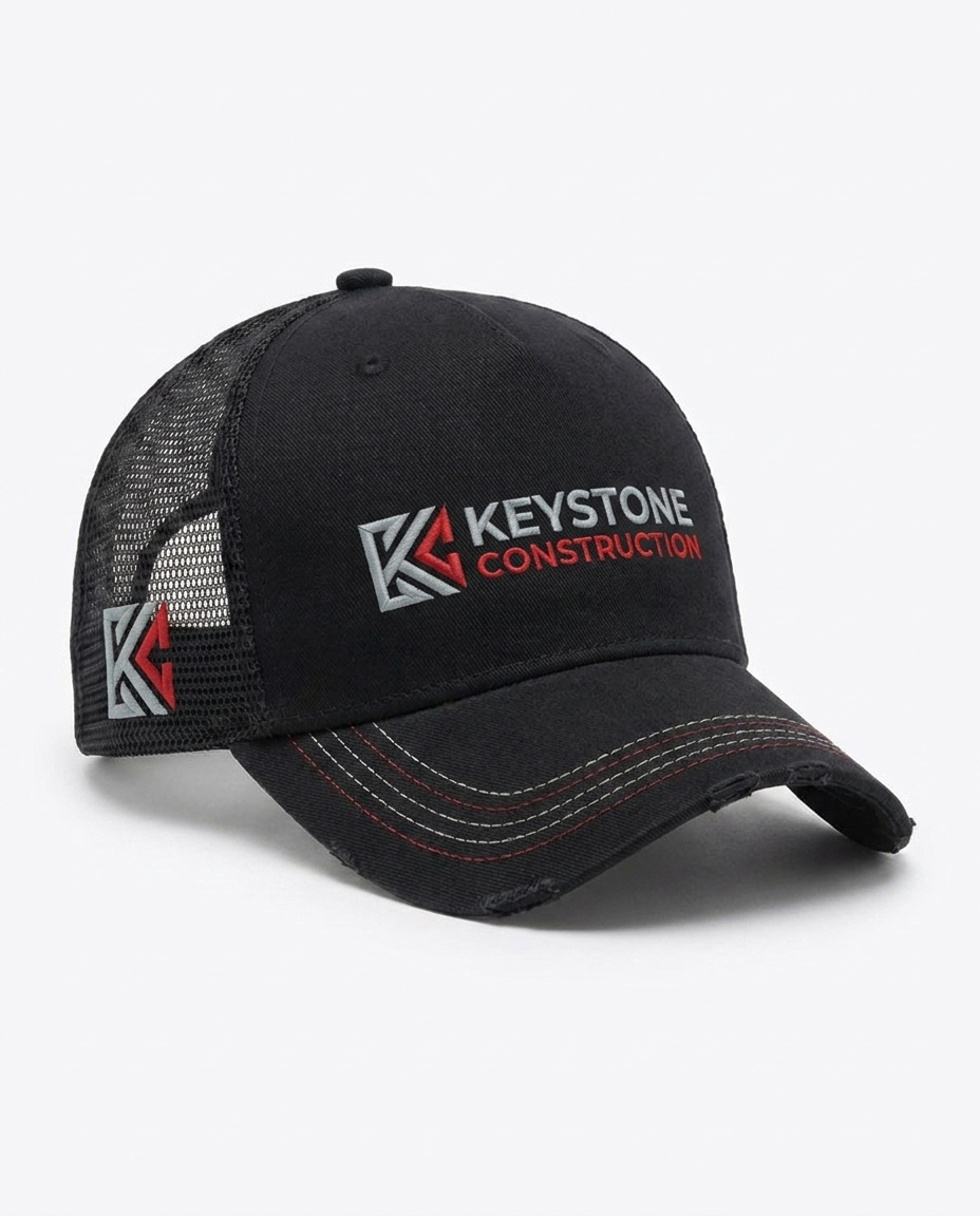 Style 2500 Worn Contrast Trucker custom cap