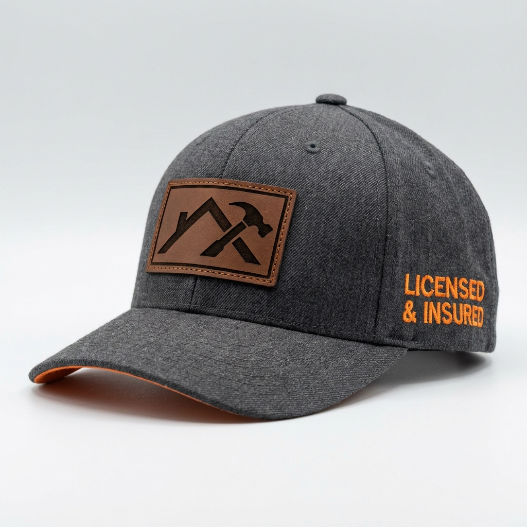 Cap with full-color sublimated patch showing gradient artwork