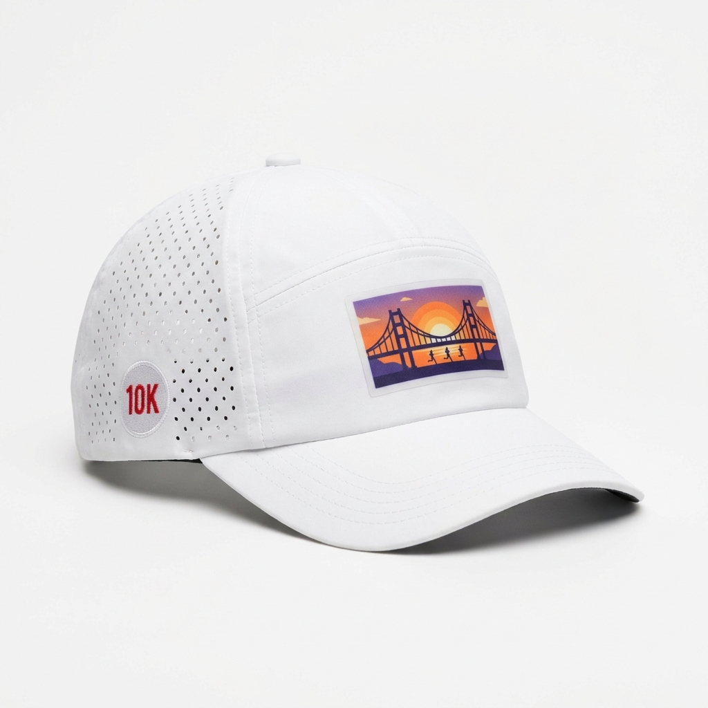Charcoal construction company cap with front logo and side flag embroidery